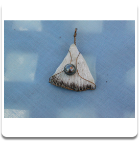 One of a Kind Tahitian Pearl with Coral Pendant